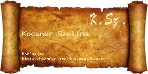 Kocsner Szelina névjegykártya